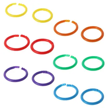 20 бр., Мултифункционален пластмасов пръстен подложка, кръг, обвързващи обръч за фотоалбума 