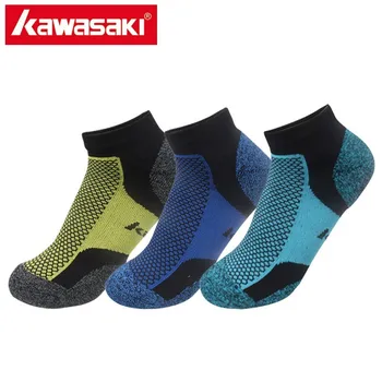 2023 Нови Професионални Чорапи За Бадминтон Kawasaki, Памучен Обвивка, Добра Дишаща Спортно Облекло За Мъже/Жени/Деца, 3 чифта