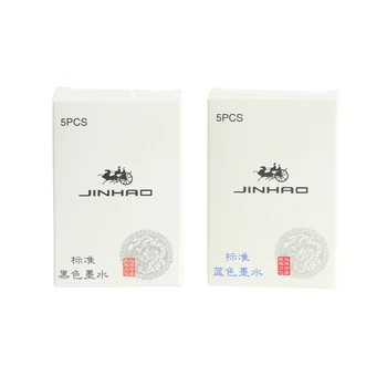 5 бр. касети с мастило JinHao за пълнене на писалка черен/син цвят за писане