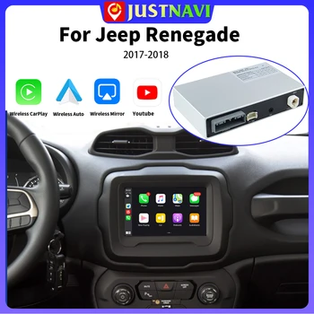 JUSTNAVI Безжична Apple Carplay За Jeep Renegade 2017-2018 Android Автоматичен Модул Декодер Скоростна Функция AirPlay за Поддръжка на Камерата