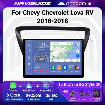 NAVIGUIDE 13-инчов Автомобилен Радиоприемник За Шевролет Chevrolet Lova RV 2016-2018 Carplay Авторадио Bluetooth Аудио Мултимедиен Плеър 1920*1200 P