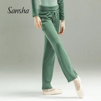 Sansha/ обикновена широки дълги панталони за възрастни, облекла за танци, балетната дрехи за топло, женски танцов трикотаж 81BA1029R