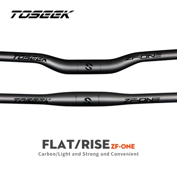 TOSEEK ZF-ONE Мтб въглеродни влакна Кормило за Велосипед 31.8*580-720/740/ 760 мм Матово-черен Волан за Аксесоари за Планински Велосипеди