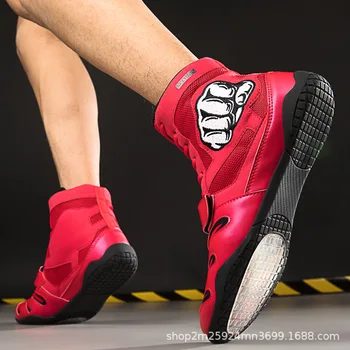 Zapatillas De Boxeo, професионална, светът бокс обувки за мъже И жени, дишащи обувки с мека подметка за тренировки по борба Тина