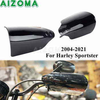 За Harley Sportster XL 883 1200 Потребителски Сверхнизкие Четиридесет и Осем Мотоциклетни Дръжки Черен Ръчно Щит, предпазител за 2004-2019