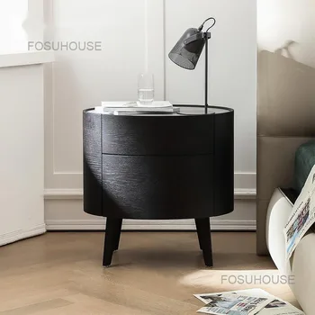 Италиански минималистичен малка странична масичка, Проста и модерни мебели за спални, Модерни нощни шкафчета, Творчески шкаф за съхранение в скандинавски стил, Приставной маса