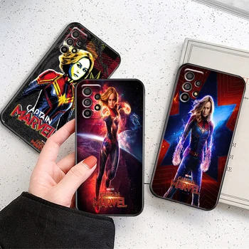 Капитан на Marvel Отмъстителите За Samsung Galaxy A52 4G A52 5G Калъф За Телефон От Течен Силикон Черен Мек Калъф Седалките на Корпуса Funda