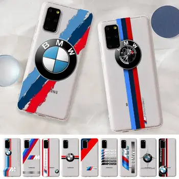 Луксозен Калъф за вашия телефон, BMW Sports Drift Car за Samsung S20 S10 lite S21 плюс за Redmi Note8 9pro за Huawei P20 Прозрачен Калъф
