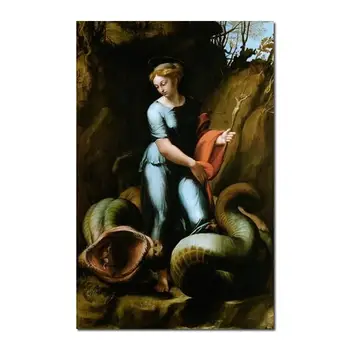 Модерна пейзаж живопис на Св. Маргарет Рафаел Санцио Висококачествена ръчно рисувани