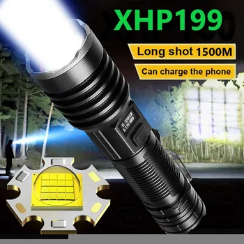 Най-новият Led фенерче с Висока Мощност XHP199 Факел Light XHP160 XHP90 Супер Мощен Тактически Фенер Usb Акумулаторна Ръчна Лампа