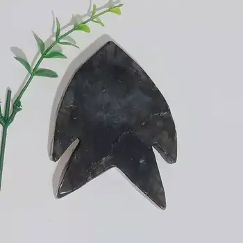 Натурален бестселър от висококачествен labradorite ръчно изработени във формата на риба, за да украси HXE