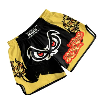 Нови боксови шорти, Свободни Удобни Шорти за Муай Тай кикбоксинга ВМА, мъжки спортни дрехи за борба, бокс панталони на едро