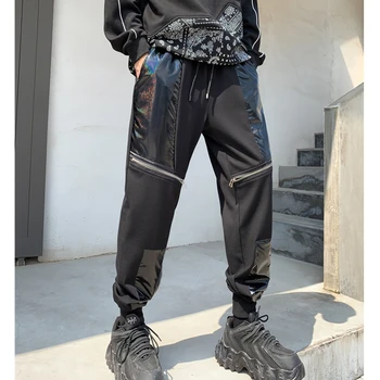 Нови Мъжки Зреещи-карго с Голям Джоб, Ежедневни Панталони в стил Хип-Хоп, Мъжки Спортни Панталони за Джогинг, Модерни Улични Панталони Оверсайз