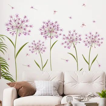 Растения, цветя глухарчета стикери за стена на заден план украса на хола стикери за стена самозалепващи pegatinas de pared