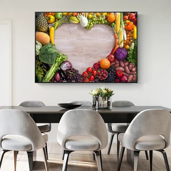 Реалистични стената плакати и щампи Пъзел с растителна любов Модерни декоративни щампи върху платно, Стенни картини за кухня Cuadros Decor