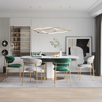 Скандинавските леки луксозни трапезни столове за всекидневна, модерни минималистичные столове за сядане с облегалка за кухня, дизайнерски стол за хранене на открито
