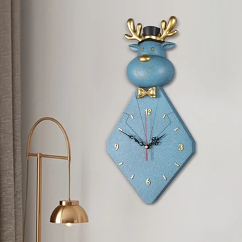 Стенни часовници за всекидневна, монтиран на стената лампа, Луксозни окачени часовници, Тъпо Детска стая, кварцови часовници, Бижута