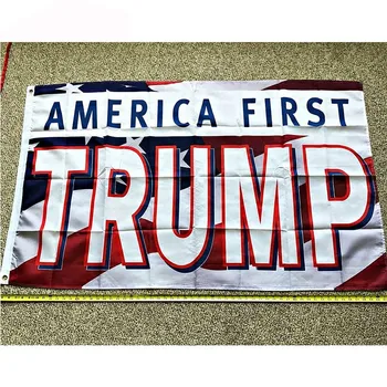 Флаг на Доналд Тръмп Безплатна ДОСТАВКА America First 3x5 
