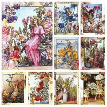 Художничката Сисели Мери Баркър, диамантена живопис, Цвети, Пеперуда, Бродерия на кръстат бод, мозайка 