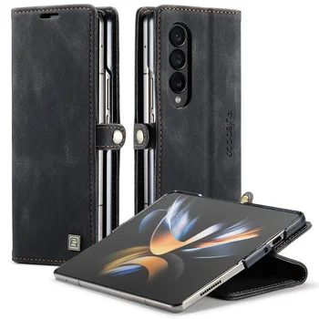 Чанта-портфейл от Естествена Кожа с Панти Капак за Samsung Galaxy Z Fold 4 Fold5 Пъти 4 Пъти 5 Zfold4 Zfold5 Аксесоари за Мобилни телефони