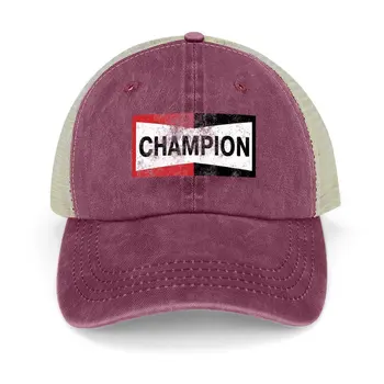 Шампион на Ретро лого Ковбойская шапка Джентльменская шапка Аниме шапка пяна вечерни шапки, Шапка, дамски мъжки