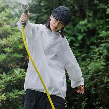 2021, дамски солнцезащитная дрехи, корейското лято, Нова Однотонная Проста тънка студентски дишаща свободна солнцезащитная спортно яке за тичане