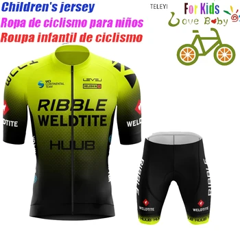 2023 Нова висококачествени детски дрехи за колоездене, летен комплект Фланелка с къси ръкави за момчета и момичета, велосипедна облекло МТБ, бебешки дрехи за колоездене