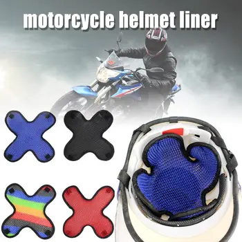 4 Цвят Тапицерия на каската за мотоциклетни на превозното средство, Защитна шапка за мотоциклет, вътрешна 3D въздушна мрежа, охлаждаща тампон за шлем от микрофибър