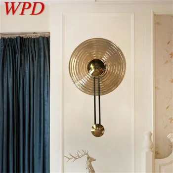 WPD Нов монтиран на стената Лампа В Китайски Стил LED Modern Circle Scones За Всекидневната И Спалнята.