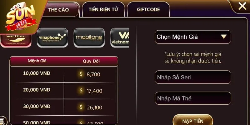 Nạp Tiền Sunwin – Hướng Dẫn Giao Dịch Nhanh Và An Toàn 3 Sunwin Các bước thực hiện nạp tiền Sunwin qua ngân hàng cực kỳ nhanh gọn