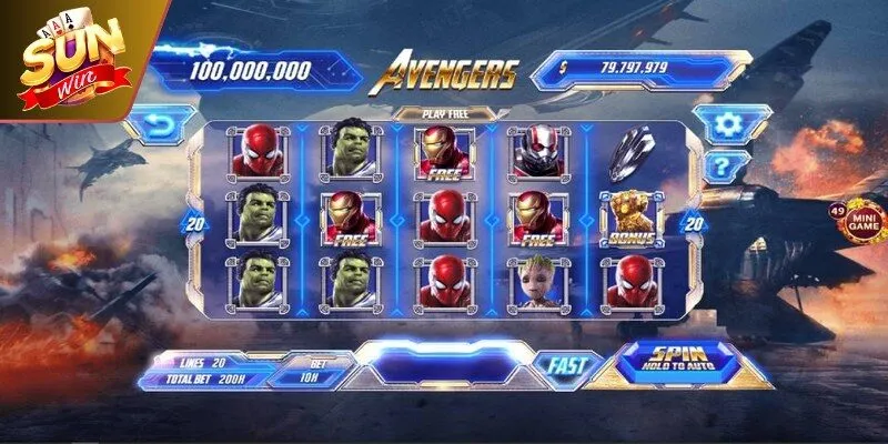 Nổ Hũ Avengers – Game Quay Hũ Đổi Thưởng Đẳng Cấp Marvel 3 Sunwin Các biểu tượng và tính năng đặc biệt trong trò chơi nổ hũ đỉnh cao