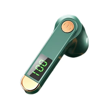 Единични мини безжични слушалки TWS за слушалки с led дисплей захранване Hifi Музика, Спортни игри с микрофон Бизнес слушалки D5QC