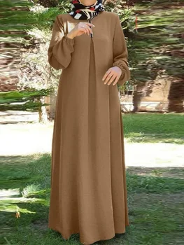 Мюсюлманска Жена Абайя с Интегрирана Воал Kuwait женски Халабият Рамадан 2023 Марокански Кафтан, Комплекти за Midi-рокли Marocain