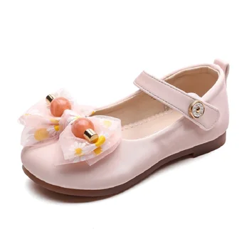 Празнична обувки Принцеса свързани с лък Ярки Цветове за Малки Момичета; Модерна детска Модельная обувки за Малки Деца; Танцови обувки 1, 2, 3, 4, 5, 6 години