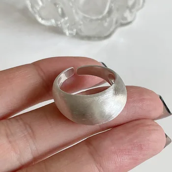 Пръстени от сребро 925 проба за жени, пенливи пръстен с овална форма, просто минималистичное пръстен с отворен пръст, модни дамски бижута за подарък
